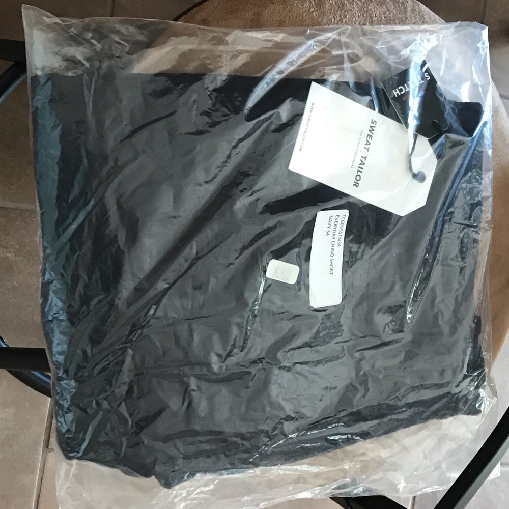 Black Men's Flat Front Shorts